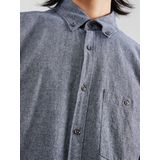 Overhemd - Gestructureerd - Regular Fit - Buttondownkraag