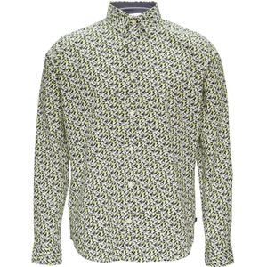 s.Oliver - Overhemd - Grijs / Mintgroen / Zwart / Wit - Katoen - Slim Fit