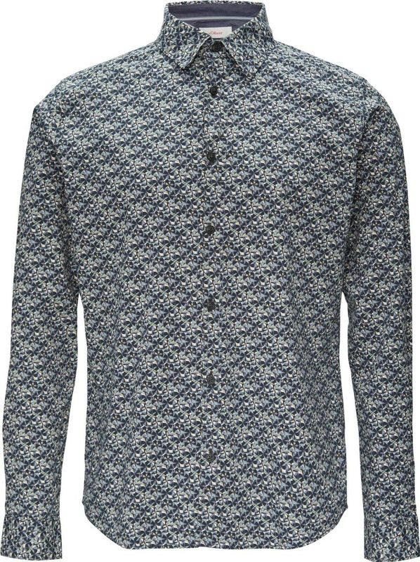 s.Oliver - Hemd - Maat S - Mannen - 59A1 BLUE - onbekend materiaal