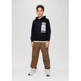 Sweatshirt - Katoen - Capuchon - Motiefprint - Lange Mouw - Normale Pasvorm