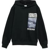 Sweatshirt - Katoen - Capuchon - Motiefprint - Lange Mouw - Normale Pasvorm