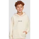 Sweatshirt - Geribd Ceintuurtje - Kangaroo Zak - Sweatstof - Capuchon - Logoprint