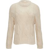 s.Oliver - Gebreide Trui - Beige - Met Structuurpatroon