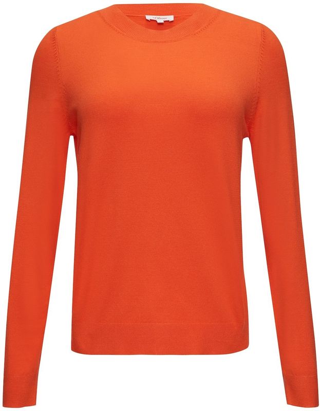 s.Oliver - Trui - Donkeroranje - Knitwear - Lange Mouw