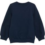 s.Oliver - Sweatshirt - Navy - Geribbelde Kraag, Knoopsluiting, Glitterend