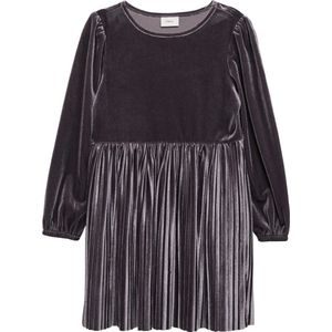 s.Oliver - Jurk - Fluwelen - Junior - Geplooide Rok - Lange Mouwen