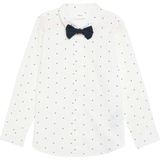 s.Oliver - Overhemd - Marine/Wit - Regular Fit - Lange Mouw