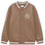 Sweatvest - Geribbelde Kraag - Zacht Sweatstof - Motiefprint - Lange Mouw