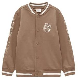 Sweatvest - Geribbelde Kraag - Zacht Sweatstof - Motiefprint - Lange Mouw