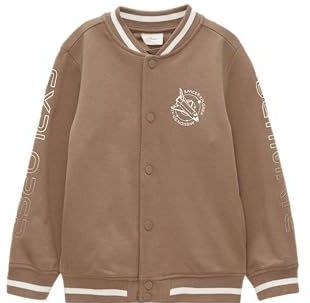 Sweatvest - Geribbelde Kraag - Zacht Sweatstof - Motiefprint - Lange Mouw