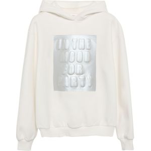 s.Oliver - Sweatshirt - Ecru - Oversized - Met Capuchon