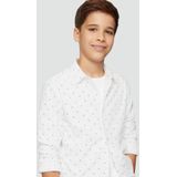 Overhemd - All-over Patroon - Katoen - Slim Fit - Lange Mouw