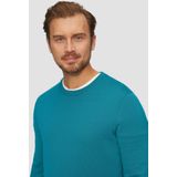 s.Oliver - Trui - Turquoise - Knitwear - Lange Mouw