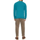 s.Oliver - Trui - Turquoise - Knitwear - Lange Mouw