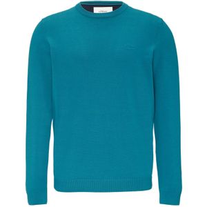 s.Oliver - Trui - Turquoise - Knitwear - Lange Mouw