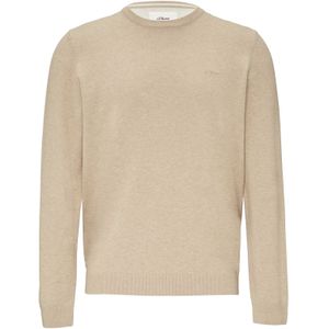 s.Oliver - Gebreide Trui - Met Geborduurd Logo - Lange Mouwen - Regular Fit
