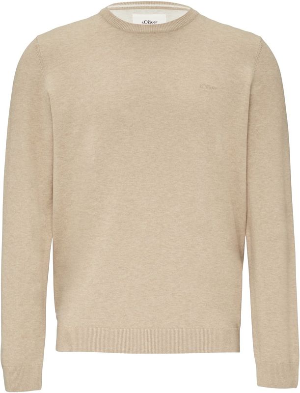 s.Oliver - Gebreide Trui - Met Geborduurd Logo - Lange Mouwen - Regular Fit