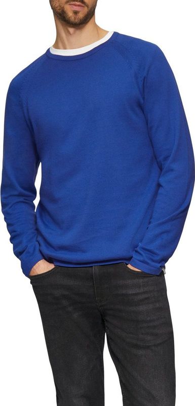 Trui - Mélange - Gebreide Trui - Raglanmouwen - Ronde Hals - Lange Mouw