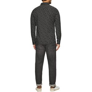 Popeline Overhemd - Motief - Slim Fit - Kentkraag