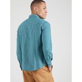 s.Oliver - Overhemd - Turquoise - Geruit - Lange Mouw