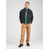 s.Oliver - Overhemd - Turquoise - Geruit - Lange Mouw