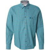 s.Oliver - Overhemd - Turquoise - Geruit - Lange Mouw