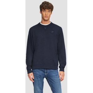 s.Oliver - Sweatshirt - Donkerblauw - Sweatstof - Ronde Hals, Lange Mouw