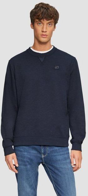 s.Oliver - Sweatshirt - Donkerblauw - Sweatstof - Ronde Hals, Lange Mouw