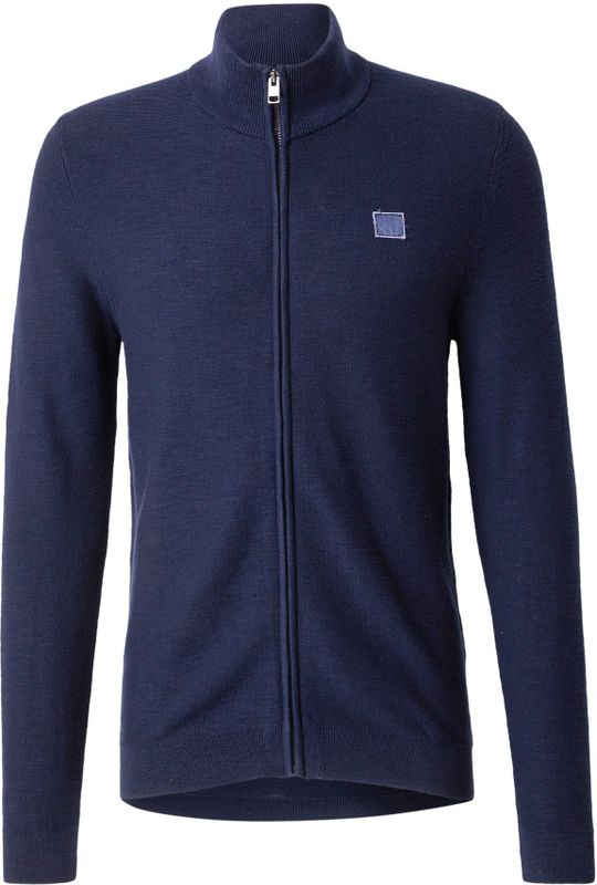 Gebreid - Vest - Effen - Knitwear - Opstaande Kraag, Lange Mouw