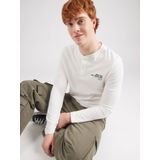 s.Oliver - Shirt - Wit - Jersey - Lange Mouw, Henley Hals