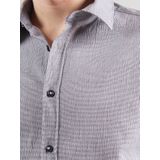 Overhemden - Blauw - Seersucker - Lange Mouwen - Knoopsluiting