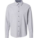 s.Oliver - Overhemd - Blauw - Lange Mouwen - Seersucker