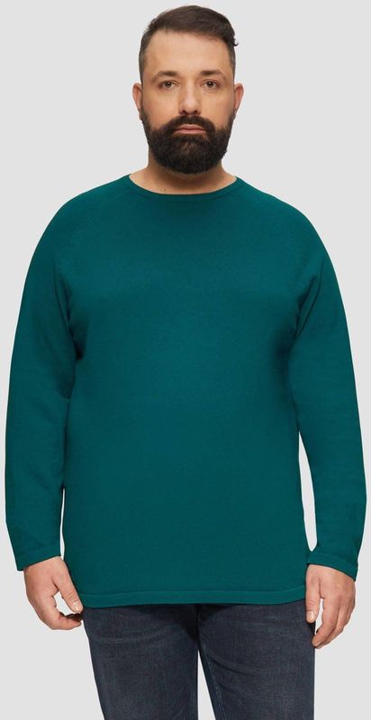 s.Oliver Big Size - Pullover - Petrol - Fijn Gebreid