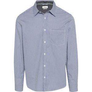 s.Oliver - Overhemd - Blauw/Wit - Gestreept - Lange Mouw