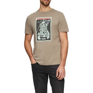 Shirt - Jersey - Ronde Hals - Motiefprint - Normale Pasvorm - Kwartmouw