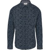 s.Oliver - Overhemd - Navy / Hemelsblauw / Wit - Katoen - Slim Fit