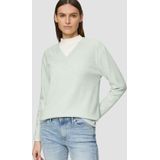 s.Oliver - Trui - Pastelgroen - Knitwear - V-hals