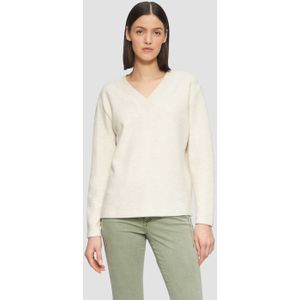 s.Oliver - Trui - Light Beige - V-hals - Relaxed Fit