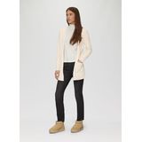 s.Oliver - Gebreid Vest - Beige - Knitwear - Effen Motief