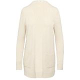 s.Oliver - Gebreid Vest - Beige - Knitwear - Effen Motief