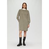 Cocktailjurk - Effen - Lange Mouw - Knielengte - Normale Pasvorm