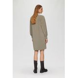 Cocktailjurk - Effen - Lange Mouw - Knielengte - Normale Pasvorm