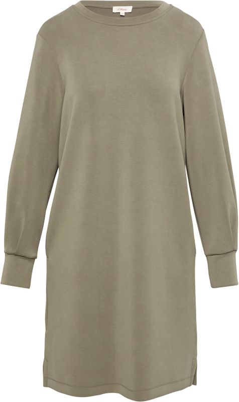 Cocktailjurk - Effen - Lange Mouw - Knielengte - Normale Pasvorm