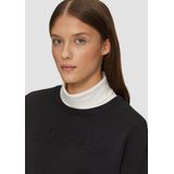 s.Oliver - Sweatshirt - Zwart - Jersey - Ronde Hals, Lange Mouw, Losse Pasvorm
