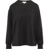 s.Oliver - Sweatshirt - Zwart - Jersey - Ronde Hals, Lange Mouw, Losse Pasvorm