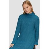 Tricot Jurk - Gebreid - Opstaande Kraag - Oversized Schouders