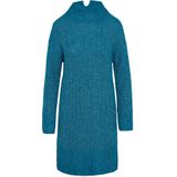Tricot Jurk - Gebreid - Opstaande Kraag - Oversized Schouders