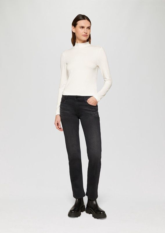 s.Oliver - Karolin - Jeans - Antraciet - Slimfit - 5-pocket-style