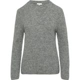 s.Oliver - Trui - Grijs - V-hals - Lange Mouw - Normale Pasvorm