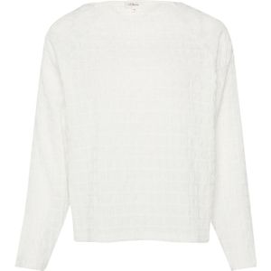 s.Oliver - Shirt - Ecru - Jersey - Raglanmouwen, Ronde Hals, Lange Mouw